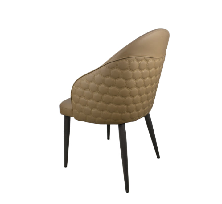 Zilo PU Leather Dining Chair Tan Oxide