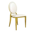 Gold Round Back Padded Dining Chair