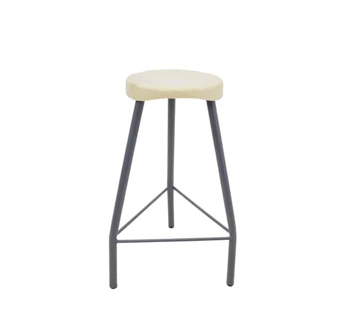 Lab Stool with Beige Seat