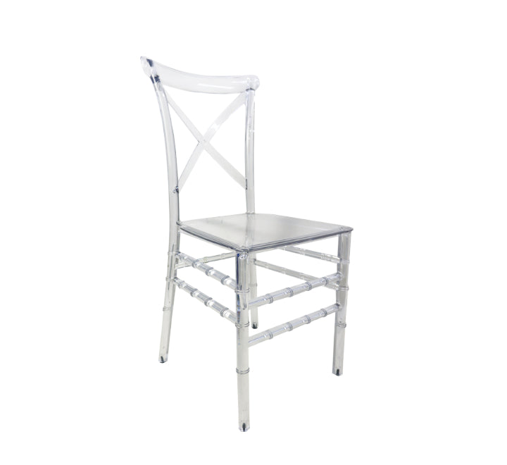 Clear Cross-Back Chair