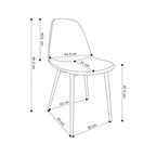 Allan Fabric Dining Chair - Grey / Nat