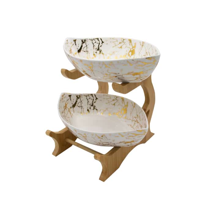 2 Tier Snack Serving Bowl