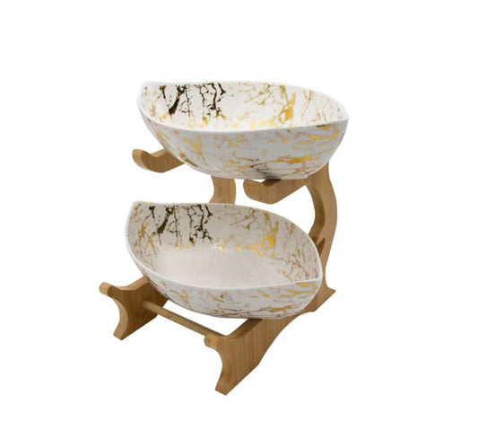 2 Tier Snack Serving Bowl