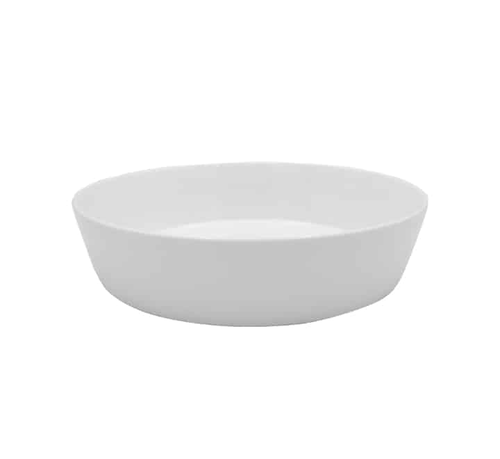 Large Ceramic Round Bowl White 29x7cm