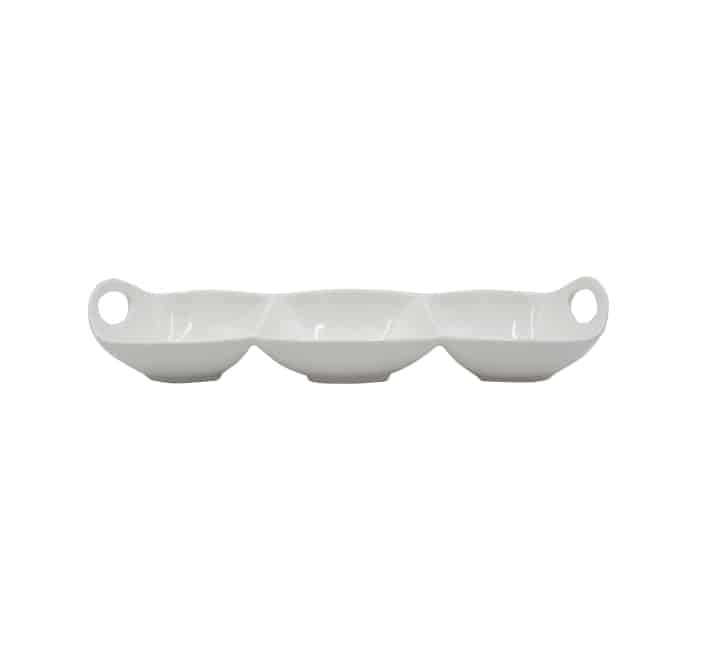 Ceramic 3 Division Sauce Dish 12″