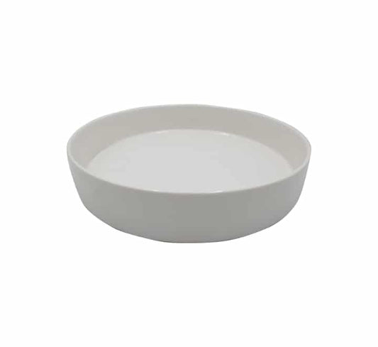 White Round Ceramic Bowl 30x5cm