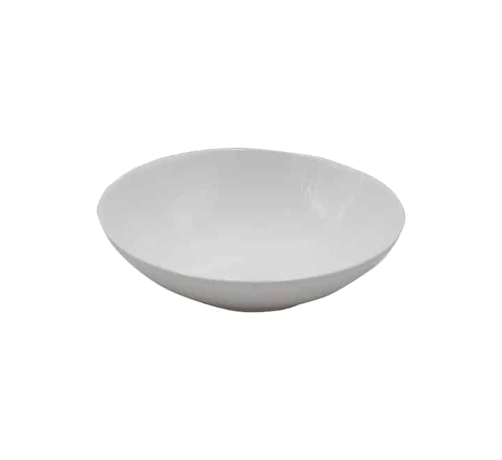 White Round Ceramic Bowl 28x12cm