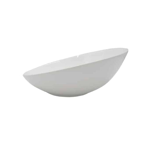 White Round Ceramic Bowl 28x12cm