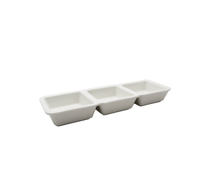 3 Division Ceramic Sauce Bowl