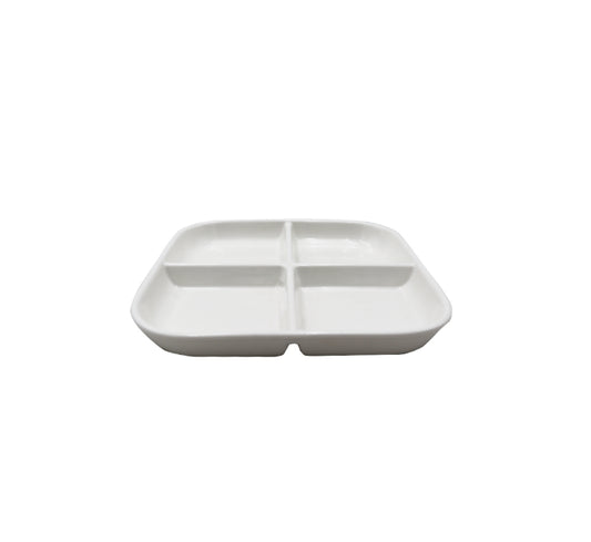 4 Division Ceramic Snack Serving Platter