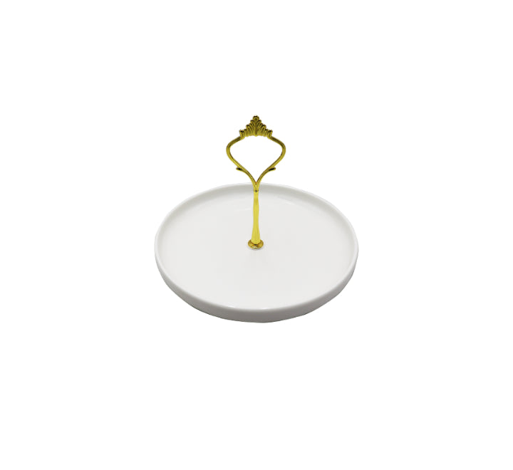 Round Ceramic Snack Server Small