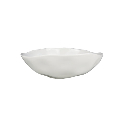 Ceramic Bowl with Irregular Wavy Rim 30x8cm