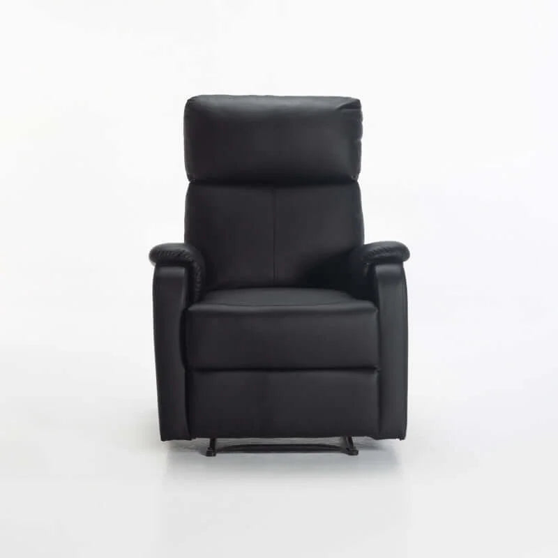 Chabra Leather Touch Armchair Recliner - Black