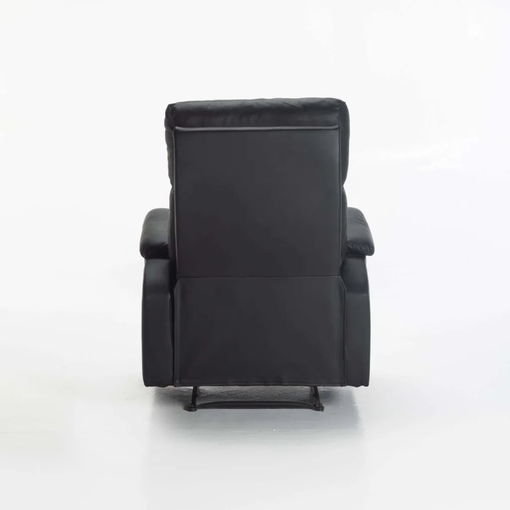 Chabra Leather Touch Armchair Recliner - Black
