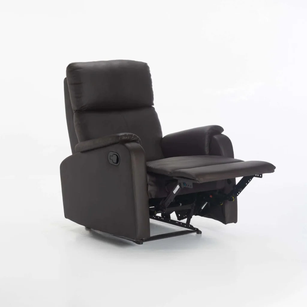 Chabra Leather Touch Armchair Recliner - Brown