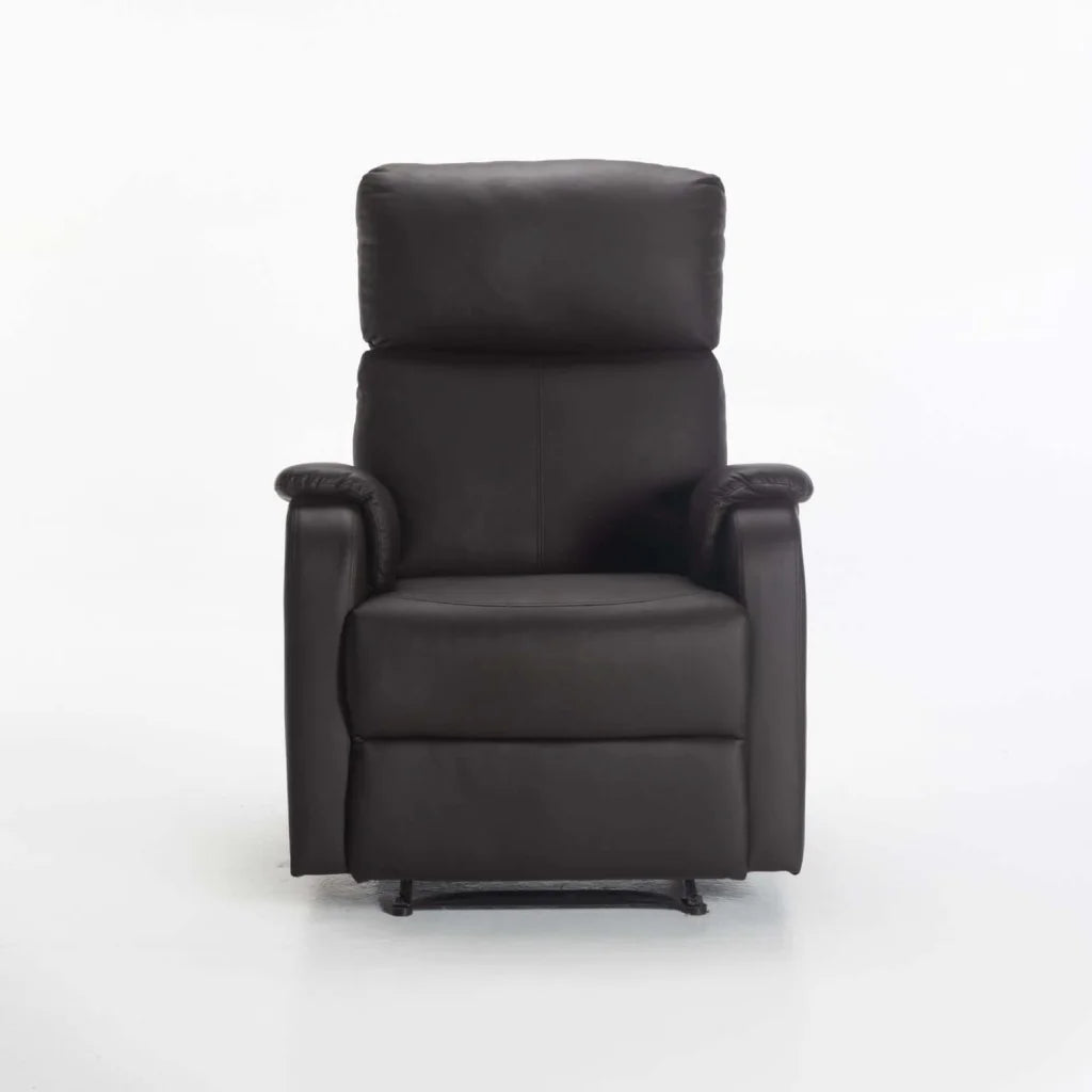 Chabra Leather Touch Armchair Recliner - Brown