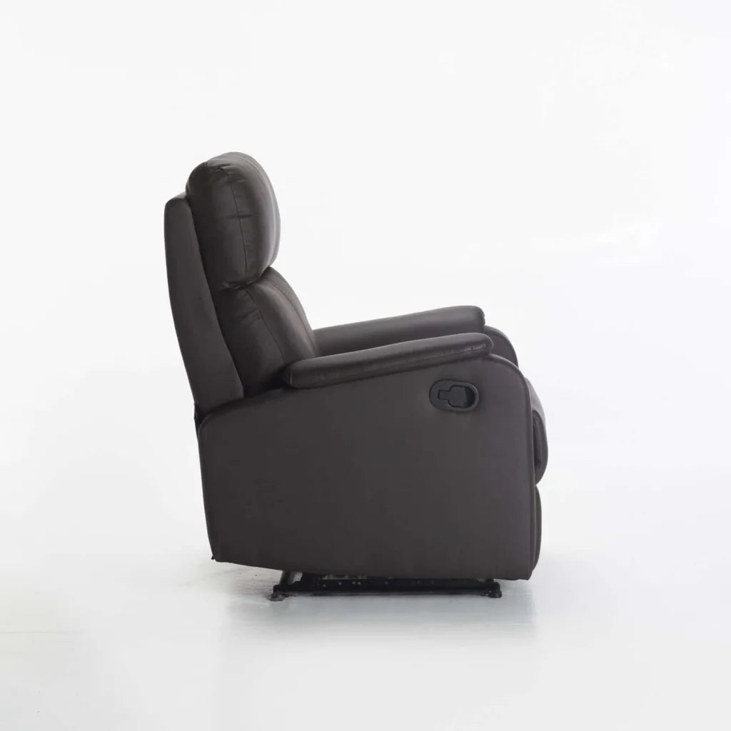 Chabra Leather Touch Armchair Recliner - Brown