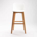 Chartreuse Luxury Wooden Leg Barstool