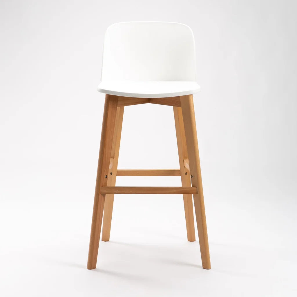 Chartreuse Luxury Wooden Leg Barstool