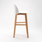 Chartreuse Luxury Wooden Leg Barstool