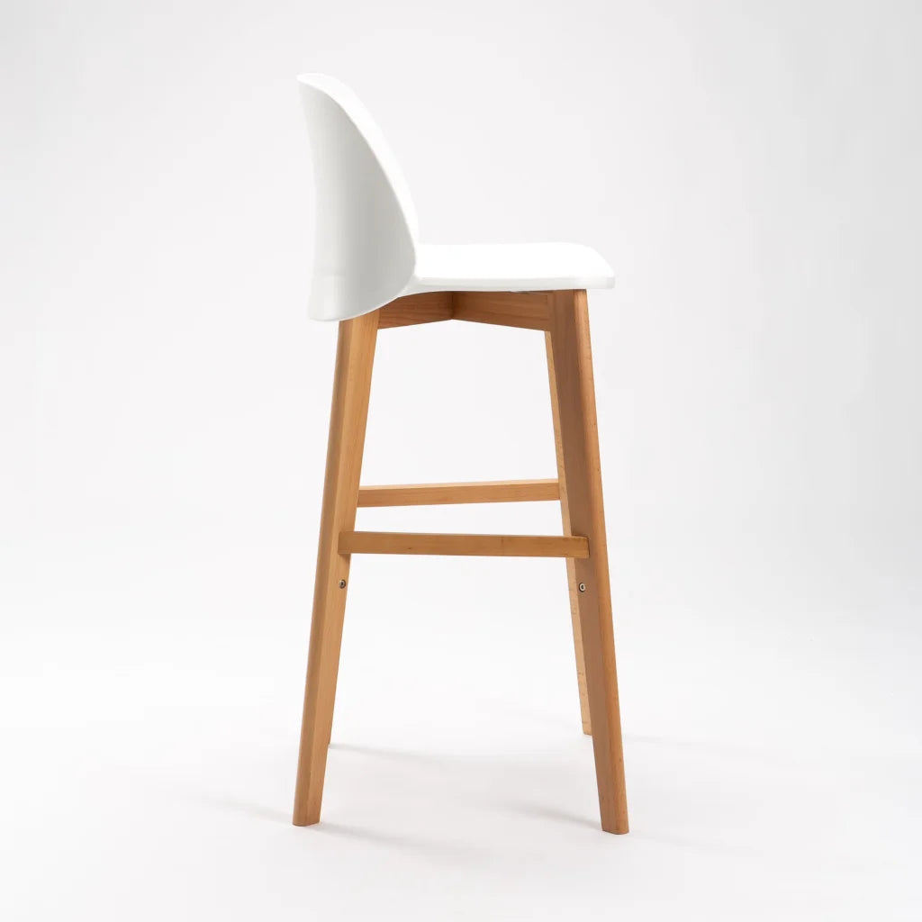Chartreuse Luxury Wooden Leg Barstool