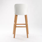 Chartreuse Luxury Wooden Leg Barstool
