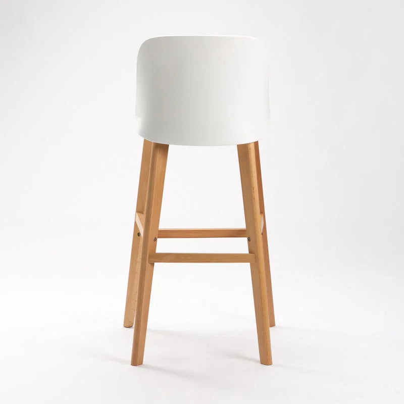Chartreuse Luxury Wooden Leg Barstool