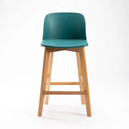 Chartreuse Wooden Leg Kitchen Stool - Teal