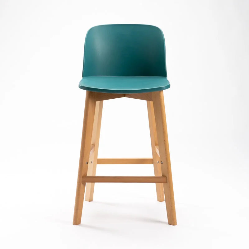 Chartreuse Wooden Leg Kitchen Stool - Teal