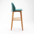 Chartreuse Wooden Leg Kitchen Stool - Teal