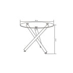 Janney 90cm Round  10mm  Temp Glass Top Dining Table