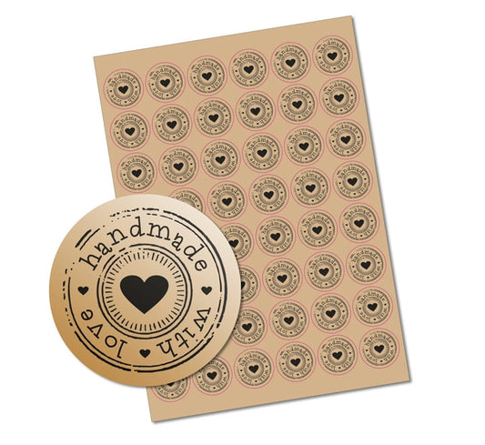 Hand Made with Love Stickers 48s