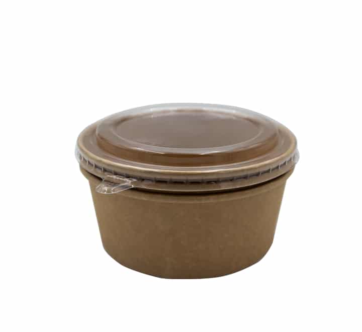 Bucket Brown Container Clear Lid 750ml