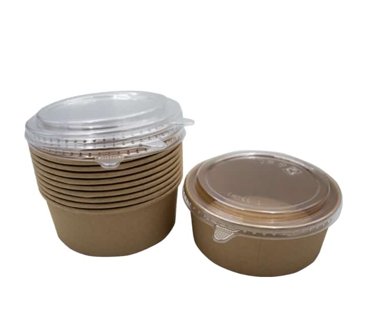 Bucket Brown Container Clear Lid 1100ml