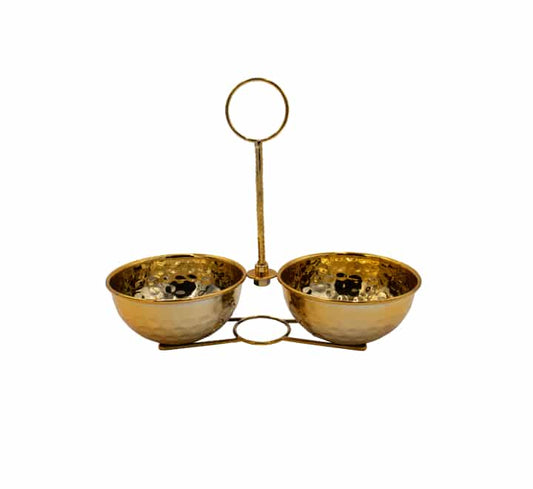 Metal Snack Server Gold