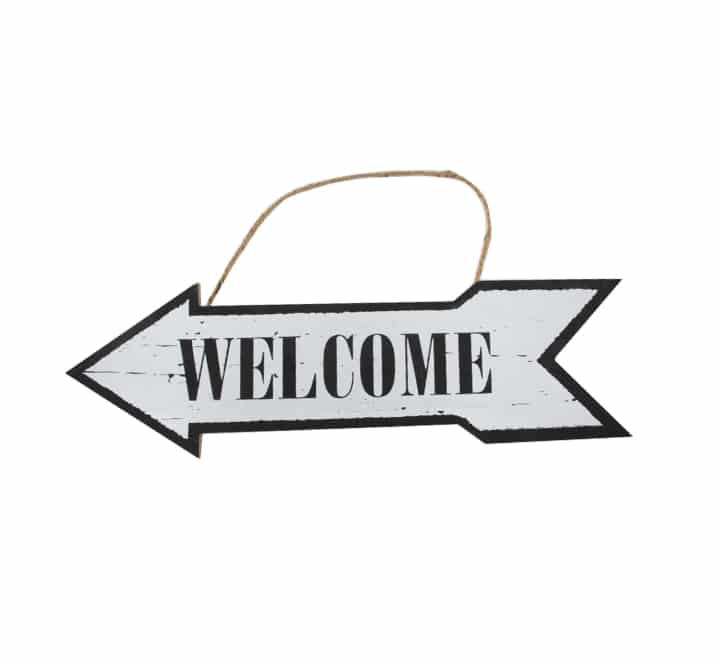 Welcome Arrow Sign