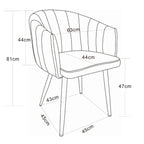 Patiza Deluxe Velvet Dining Chair - Grey