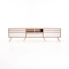 Delicata 180cm 2 Door 1 Drawer TV Unit - Light Oak