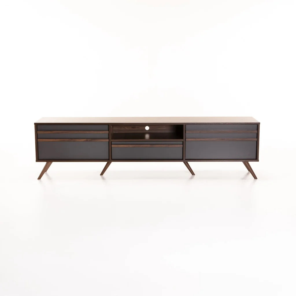 Delicata 180cm 2 Door 1 Drawer TV Unit - Walnut