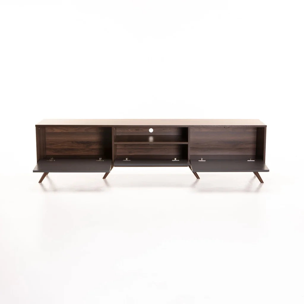 Delicata 180cm 2 Door 1 Drawer TV Unit - Walnut