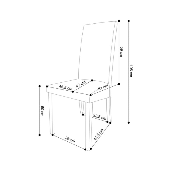 Pappa Deluxe Fabric Dining Chair - Charcoal