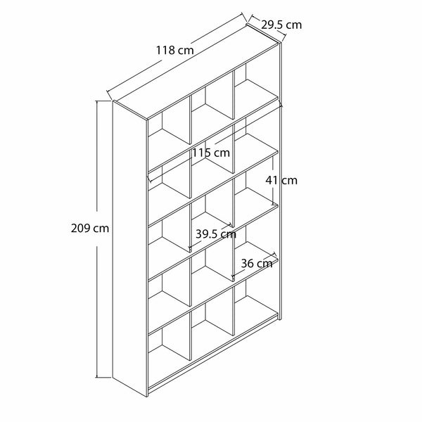 Stukkies Bookcase  S15 - Walnut