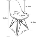 Milah Black leg Dining Chair