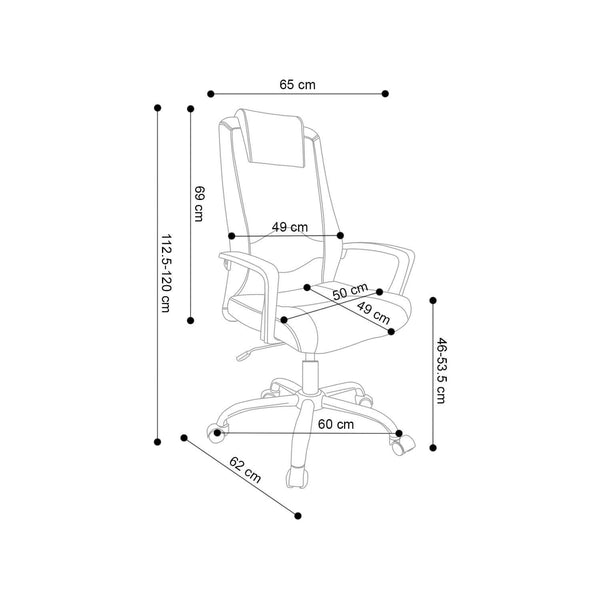 Power Exec Hiback Office Chair W-156 chrome base