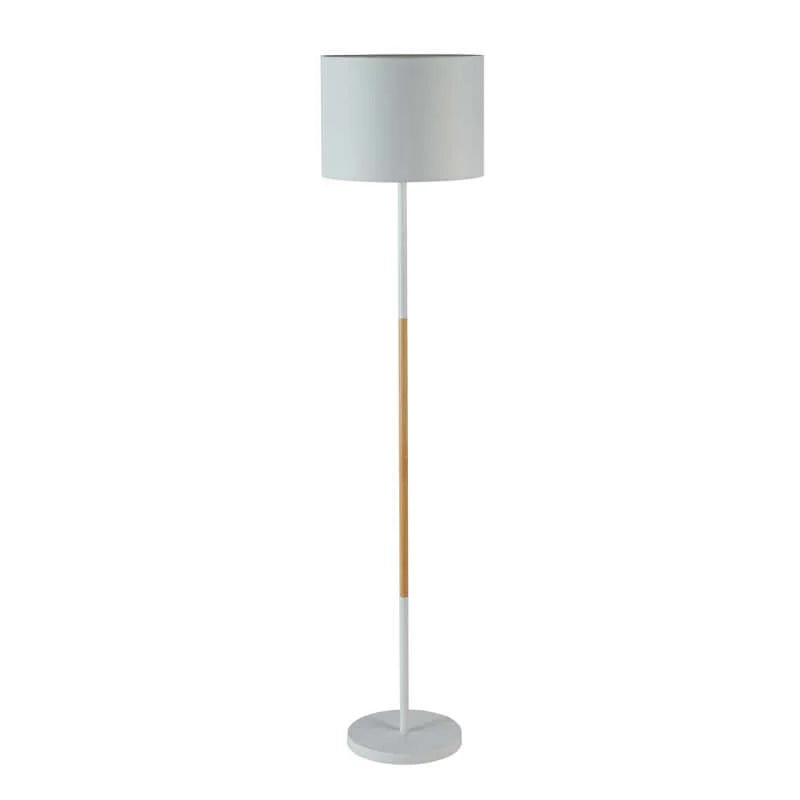 Easton White+Wood - White Fabric Shade 150cm H