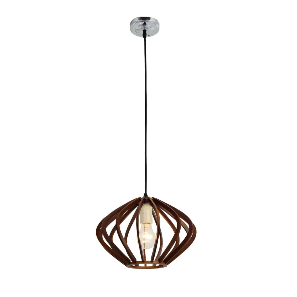 Endive Wooden Slat Dome Pendant