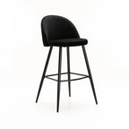 Extreme Velvet  Barstool - Black