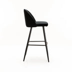 Extreme Velvet  Barstool - Black