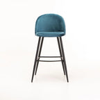 Extreme Velvet  Barstool - Blue