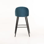 Extreme Velvet  Barstool - Blue